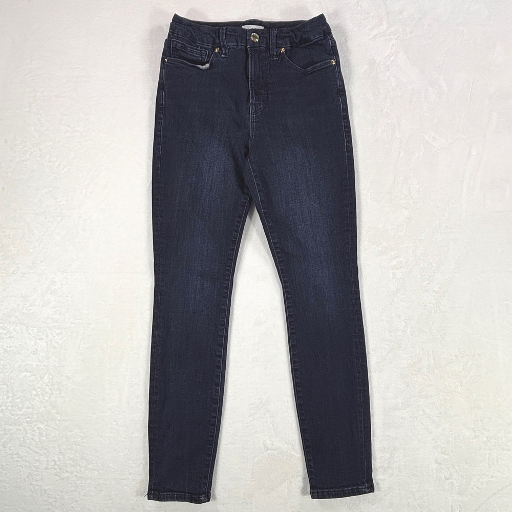 Good American Good Waist Skinny Jeans High Rise Dark Indigo Blue Size 6/28
